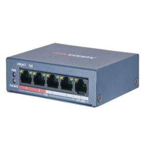 Hikvision DS-3E0105P-E(B) Коммутатор 4-портовый неуправляемый PoE